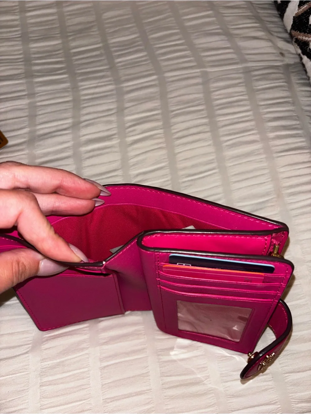 COACH Quilted pink Leather Wallet